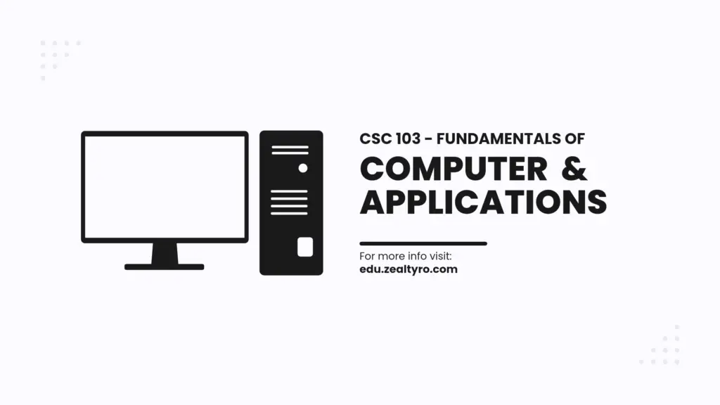 CSC 103 - Fundamentals of Computer and Applications - IUBAT